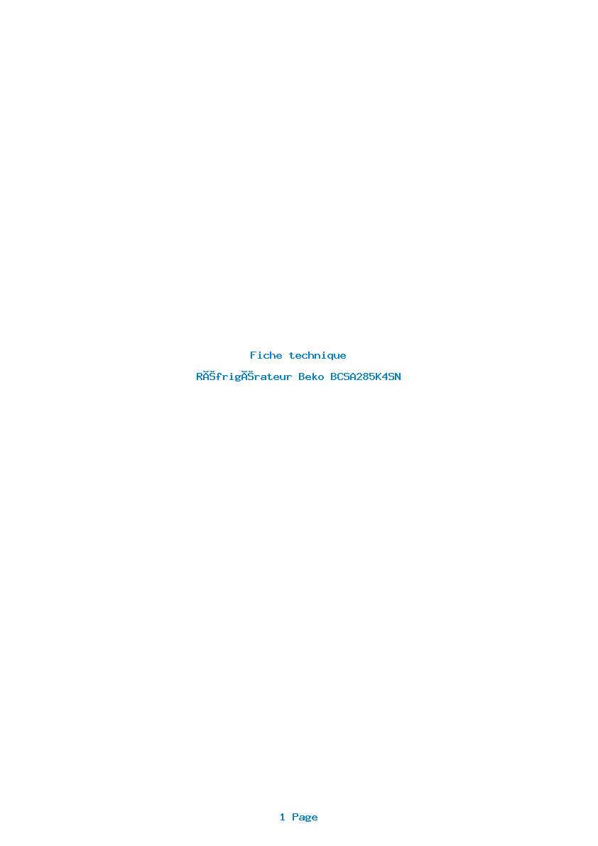 Image de la première page du manuel de l'appareil BCSA285K4SN