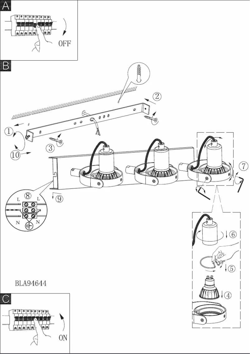 Page 1 de la notice Manuel utilisateur Eglo Novorio 1
