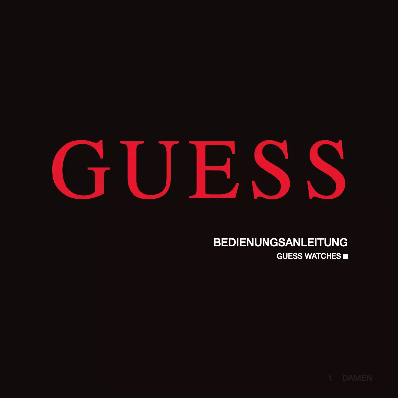 Page 1 de la notice Manuel utilisateur Guess Iconic W0027L3