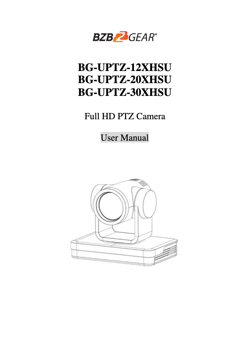 Página 1 del manual Manual de usuario BZBGear BG-UPTZ-12XHSU