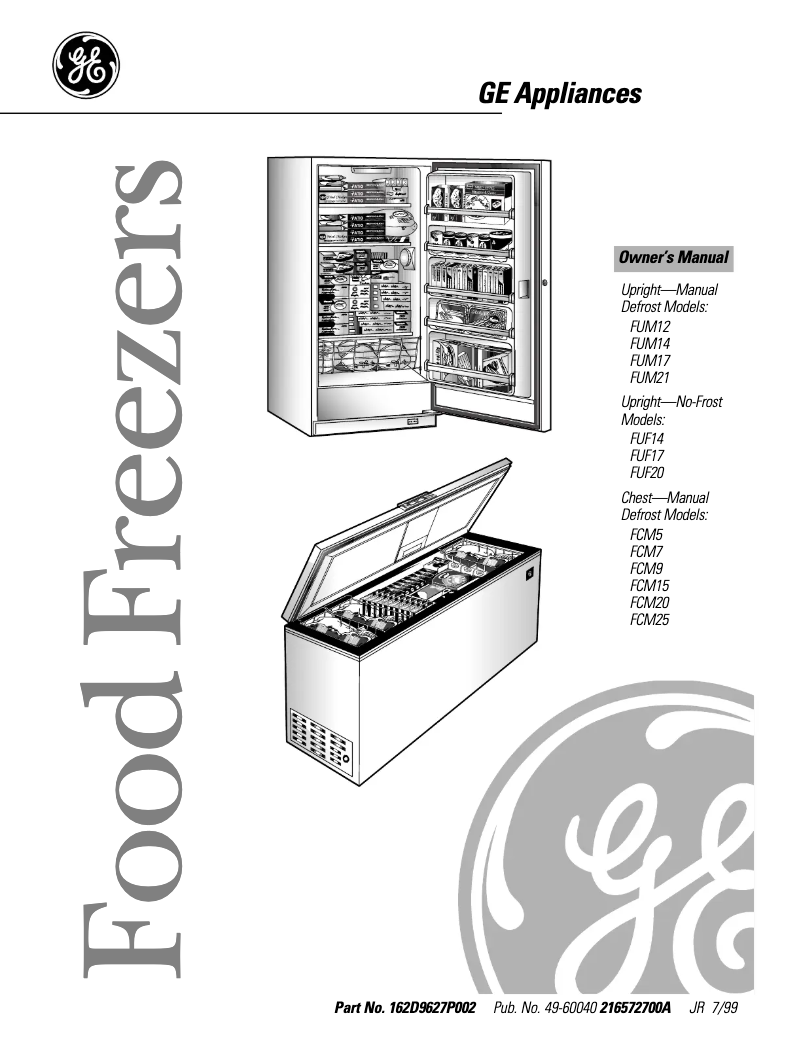 Page 1 of the manual Use and Maintenance Manual GE FUM14SARWH
