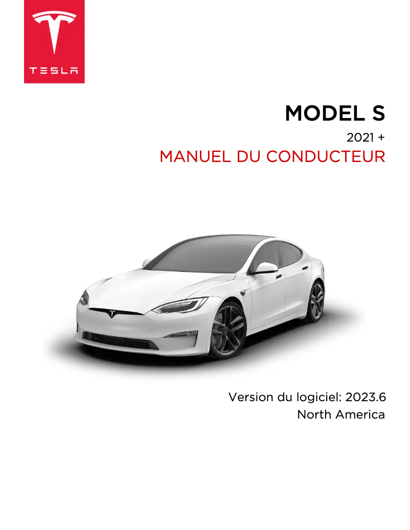 Page 1 de la notice Manuel utilisateur Tesla Model S (2023)