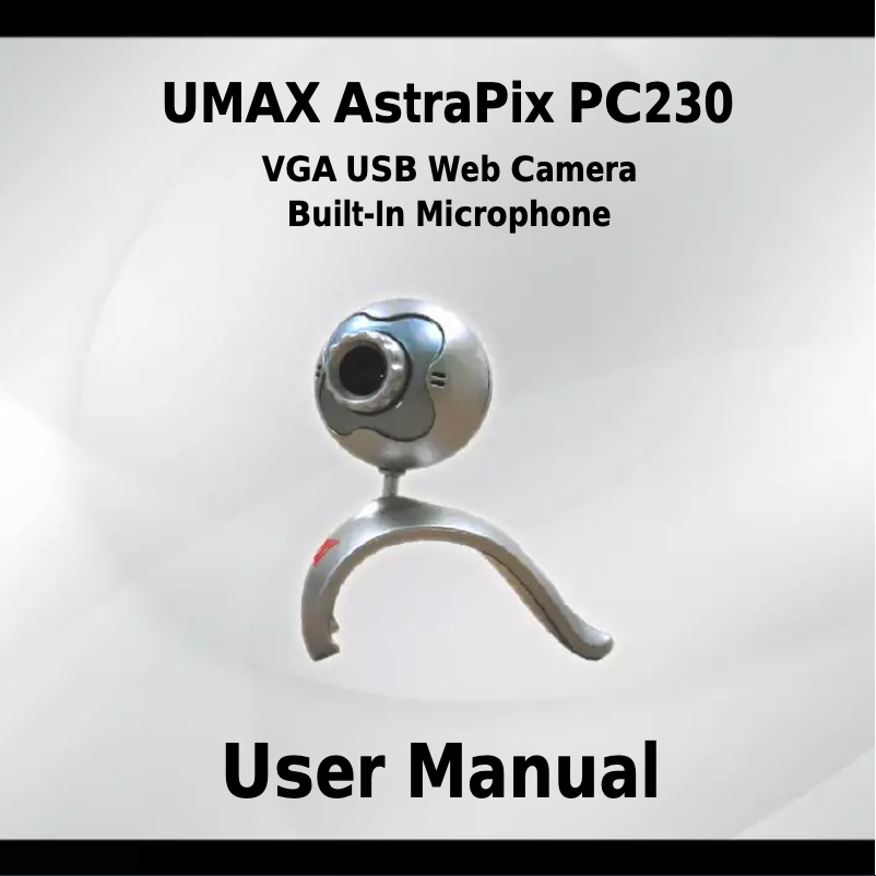 Page 1 of the manual User Manual UMAX AstraPix PC230