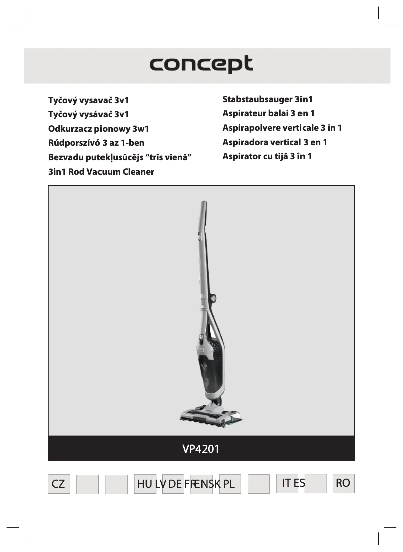 Page 1 of the manual User Manual Concept VP4201