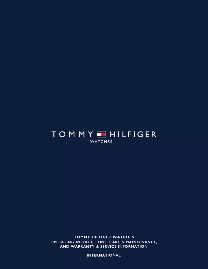 Page 1 de la notice Manuel utilisateur Tommy Hilfiger George MWM1791214000