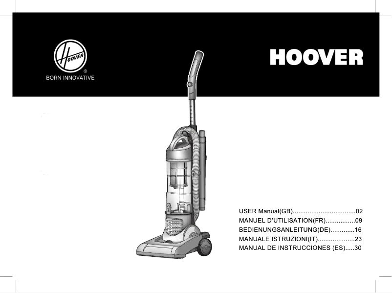 Página 1 del manual Manual de usuario Hoover VR31_VR10 011