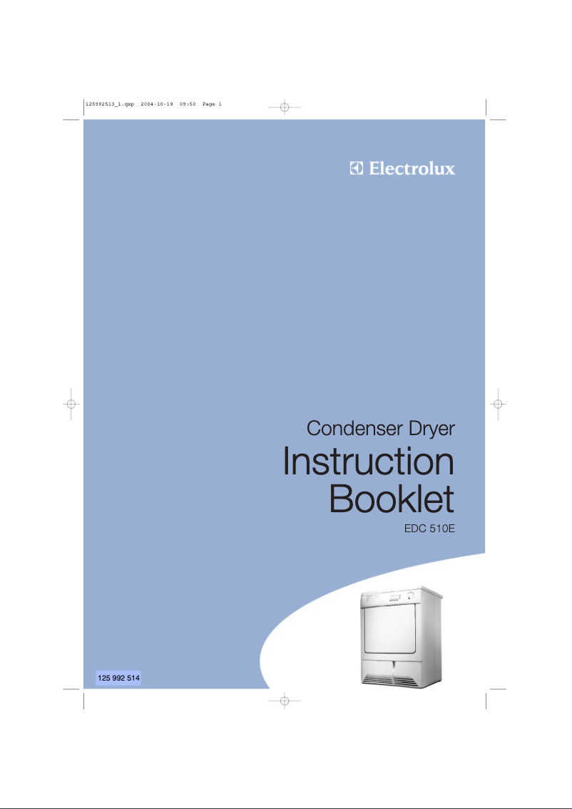 Página 1 del manual Manual de usuario Electrolux EDC 510E
