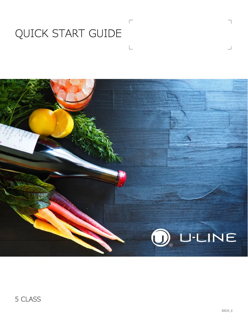 Page 1 de la notice Guide de démarrage rapide U-Line HBV524