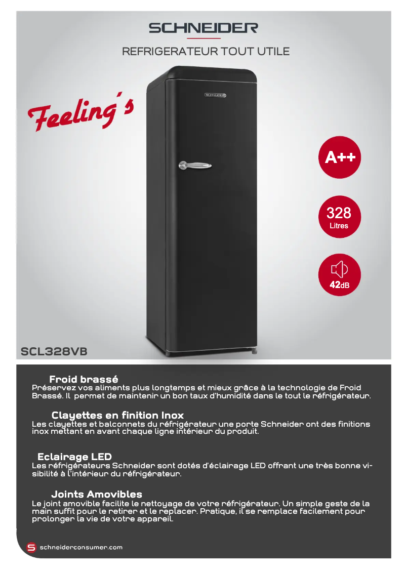 Página 1 del manual Ficha técnica Schneider SCL328V