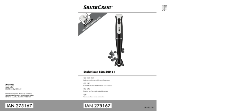 Page 1 de la notice Manuel utilisateur SilverCrest SSM 300 B1