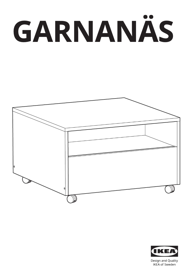 Page 1 de la notice Manuel utilisateur Ikea GARNANÄS 905.716.46