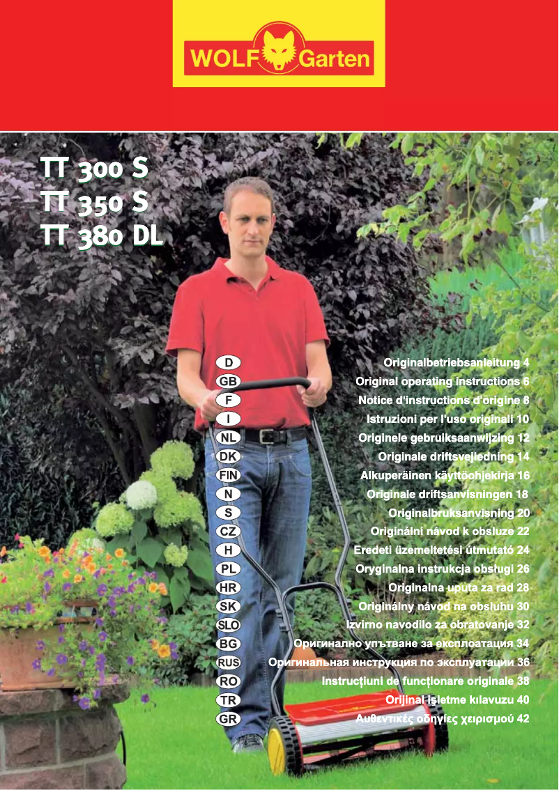 Page 1 de la notice Manuel utilisateur Wolf Garten TT 350 S