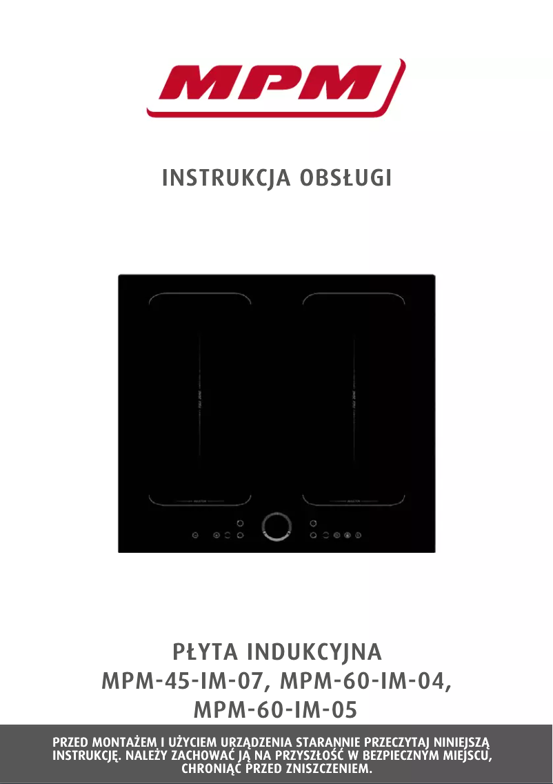 Page 1 de la notice Manuel utilisateur MPM 45-IM-07