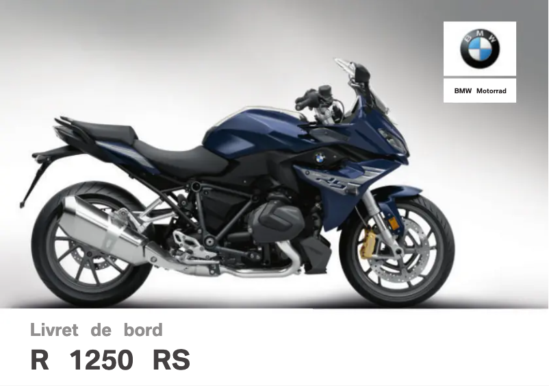 Image de la première page du manuel de l'appareil R 1250 RS (2019)