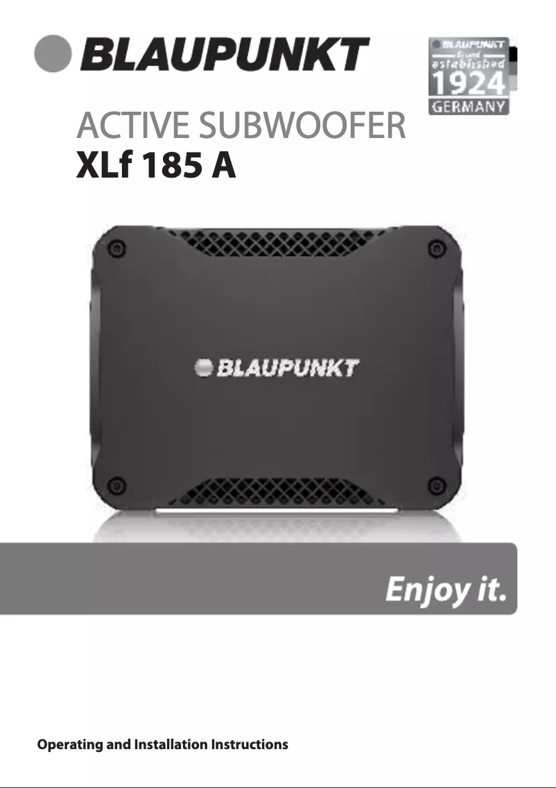 Página 1 del manual Manual de usuario Blaupunkt XLf 185 A
