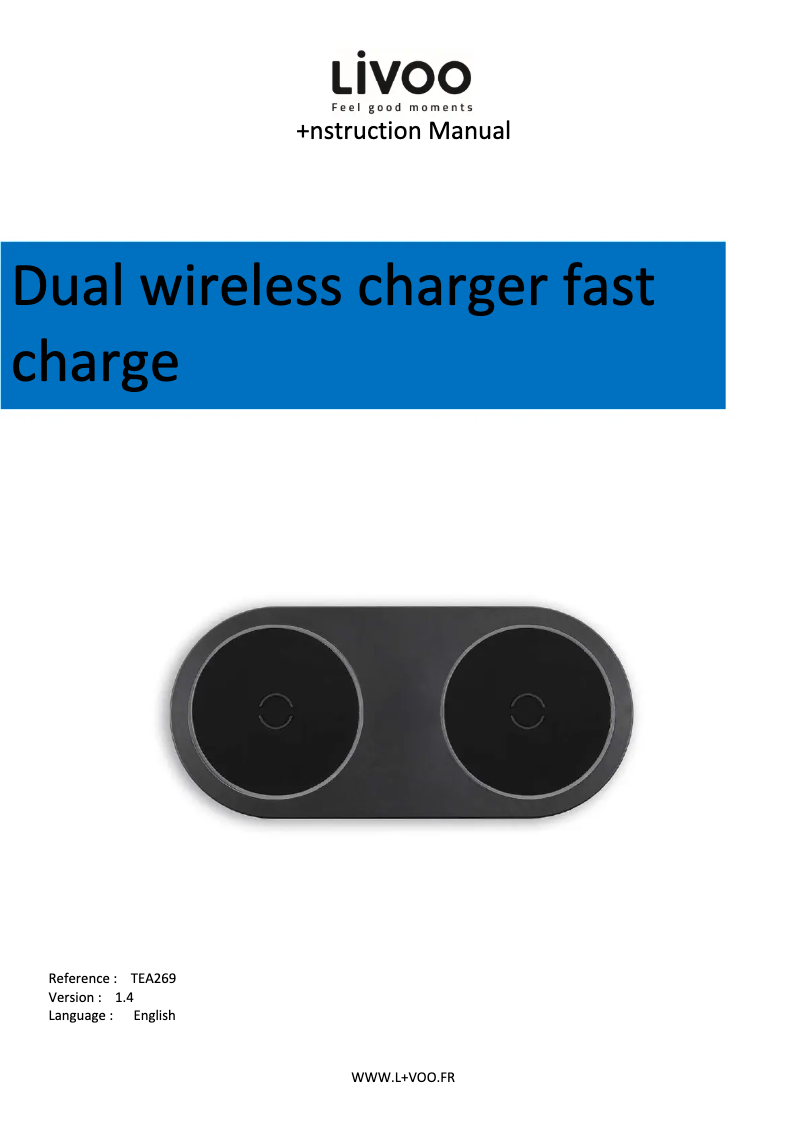 Page 1 de la notice Manuel utilisateur Livoo TEA269