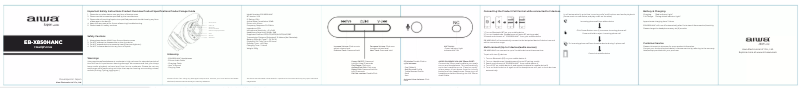 Page 1 de la notice Manuel utilisateur Aiwa EB-X850HANC