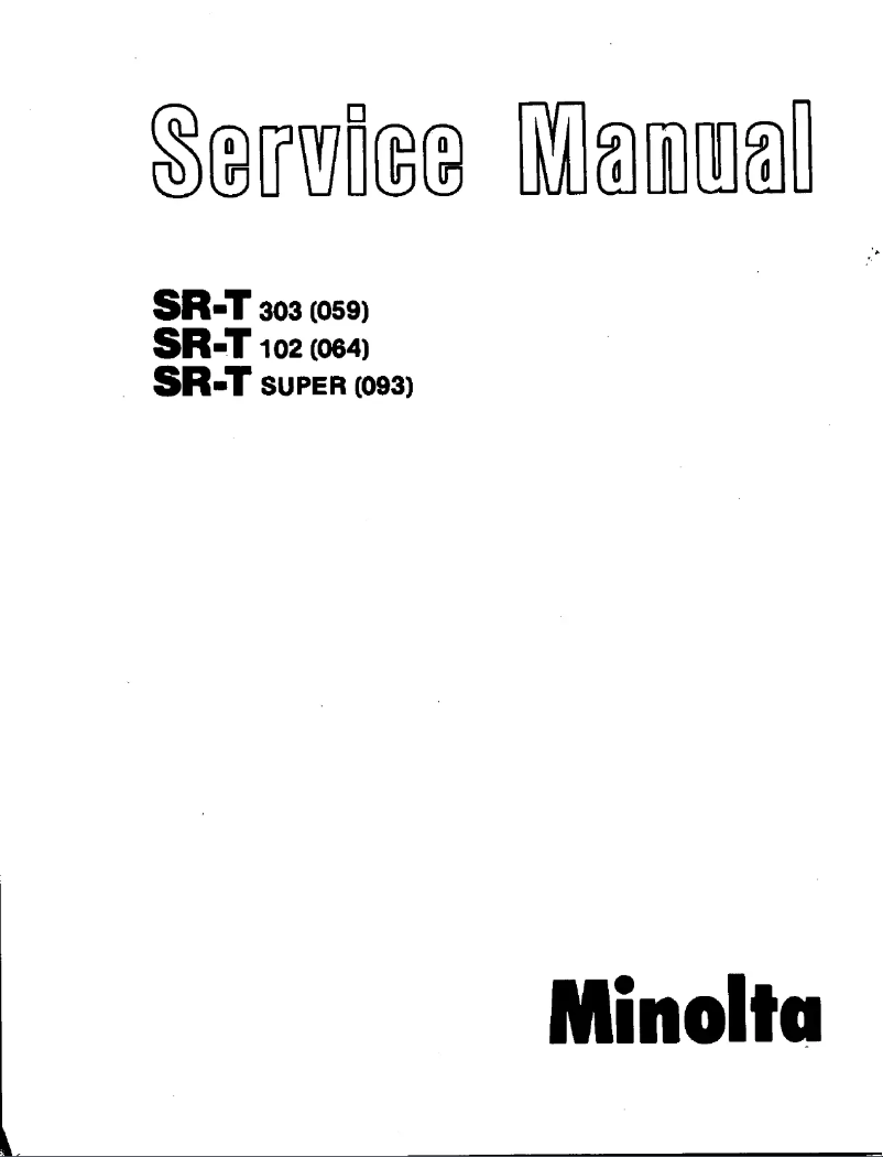 Página 1 del manual Manual de usuario Konica Minolta SR-T Super