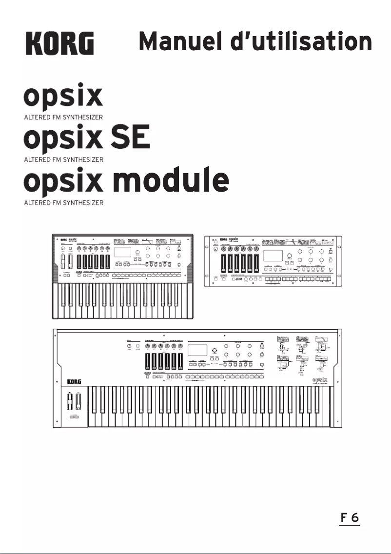 Page 1 de la notice Manuel utilisateur Korg Opsix MKII