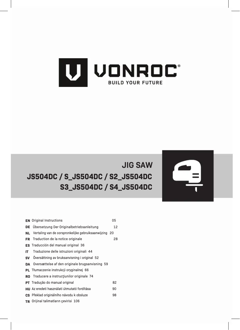 Página 1 del manual Manual de usuario Vonroc JS504DC