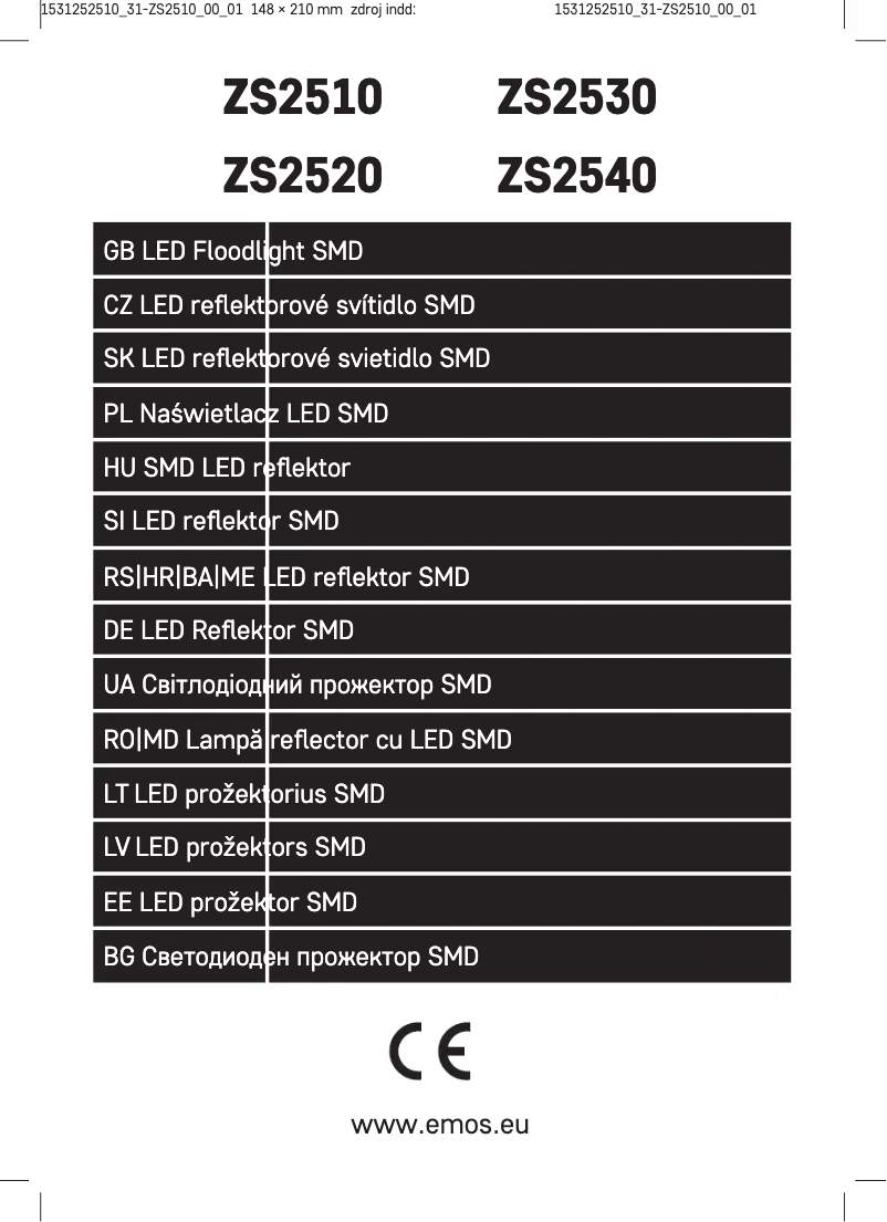 Page 1 de la notice Manuel utilisateur Emos ILIO ZS2520