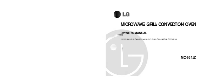 Página 1 del manual Manual de usuario LG MC-924JZ