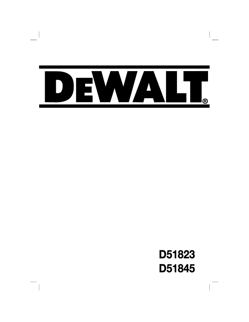 Página 1 del manual Manual de usuario DeWalt D51823