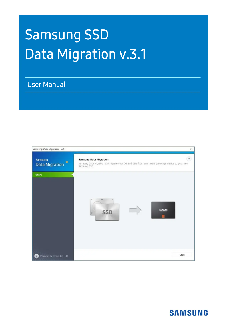 Page 1 de la notice Manuel utilisateur Samsung 860 QVO