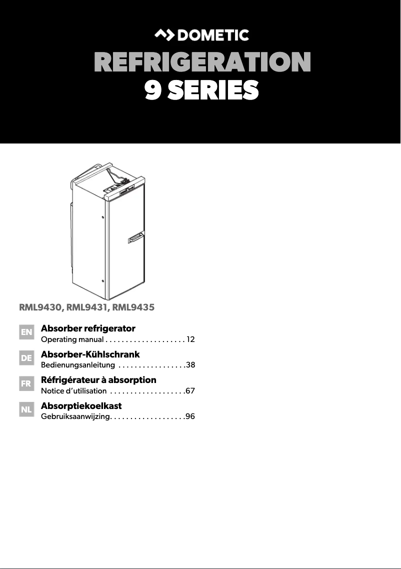 Page 1 de la notice Manuel utilisateur Dometic RML 9435