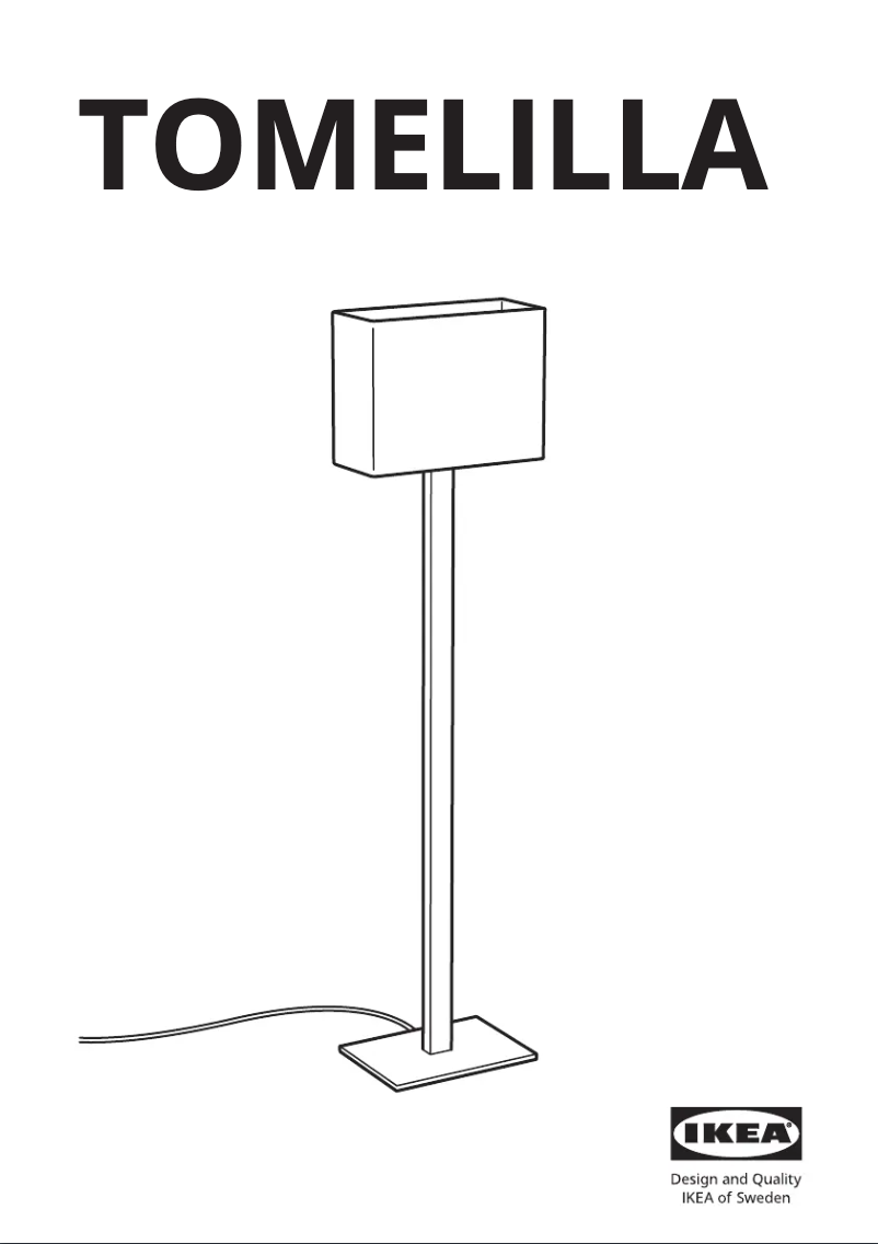 Page 1 de la notice Manuel utilisateur Ikea TOMELILLA 304.640.41
