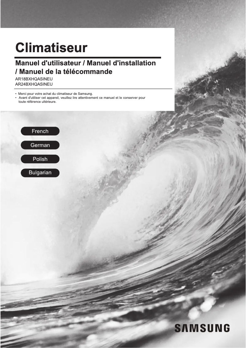 Página 1 del manual Manual de usuario Samsung AR18BXHQASINEU