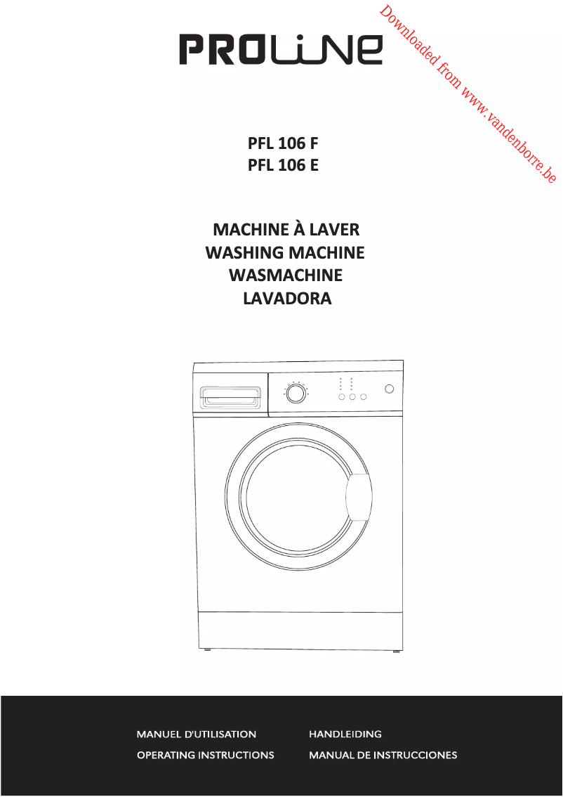 Página 1 del manual Manual de usuario Proline PFL 106F