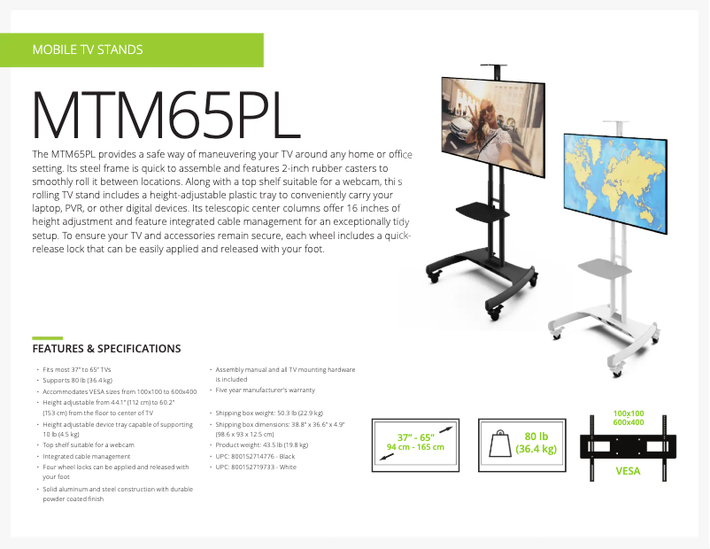 Image de la première page du manuel de l'appareil MTM65PL