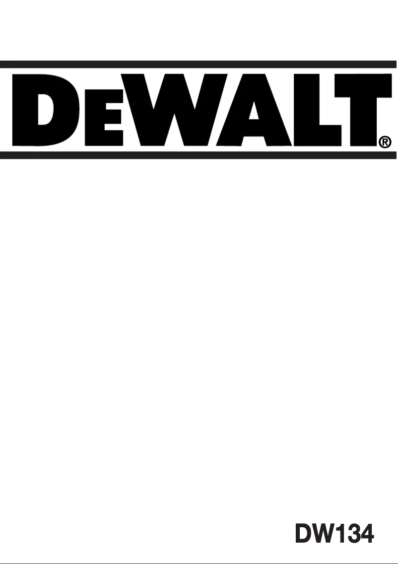 Page 1 de la notice Manuel utilisateur DeWalt DW134