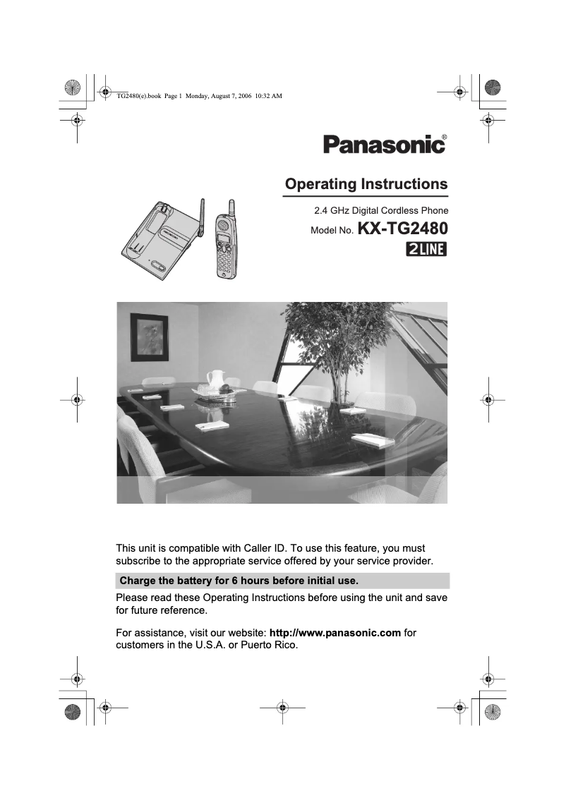 Página 1 del manual Manual de usuario Panasonic KX-TG2480