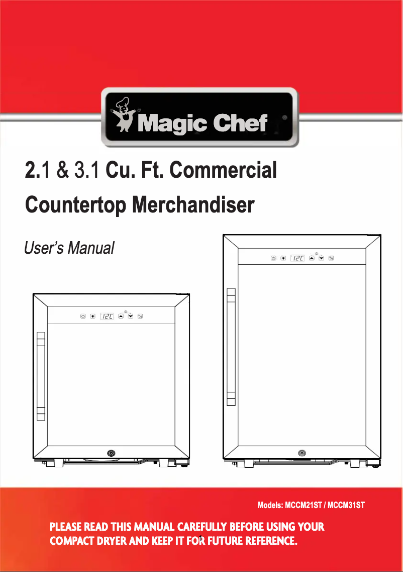 Page 1 de la notice Manuel utilisateur Magic Chef MCCM31ST