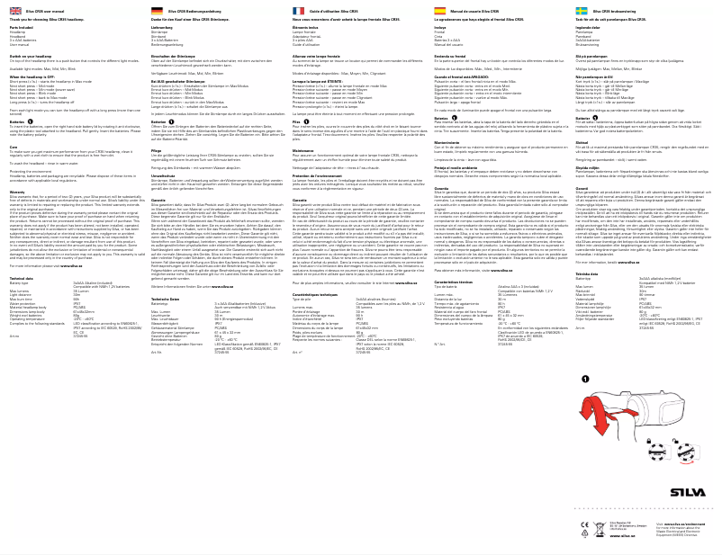 Page 1 de la notice Manuel utilisateur Silva Pro Line CR35