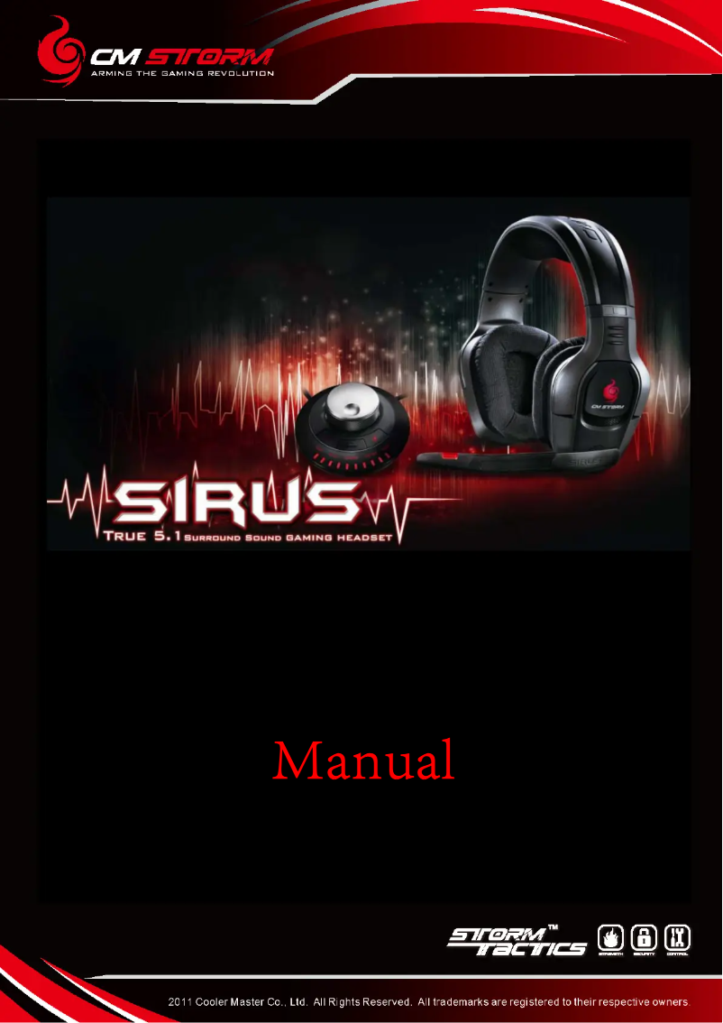 Page 1 de la notice Manuel utilisateur Cooler Master Storm Sirus 5.1