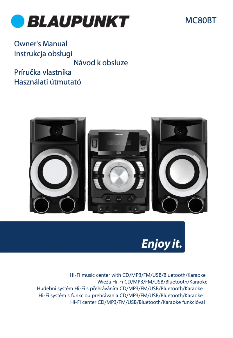 Página 1 del manual Manual de usuario Blaupunkt MC80BT