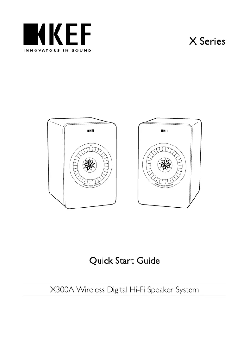 Page 1 of the manual User Manual KEF X300A Wireless