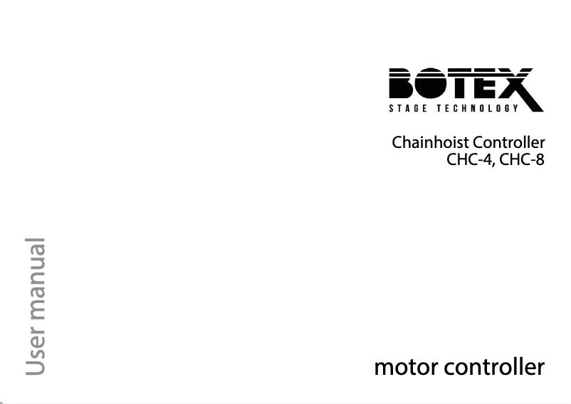 Page 1 de la notice Manuel utilisateur Botex Chainhoist Controller CHC-8