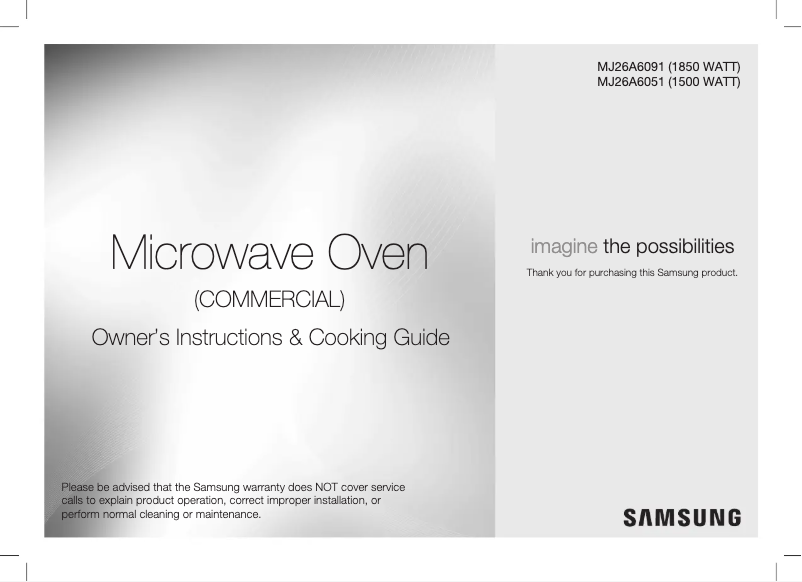 Página 1 del manual Manual de usuario Samsung MJ26A6051AT