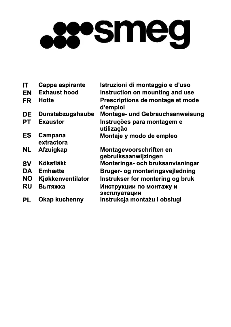 Página 1 del manual Manual de usuario Smeg KBT9L4VN