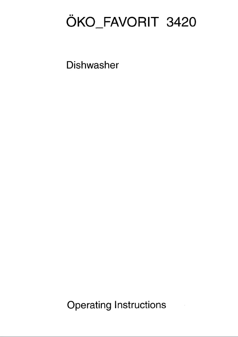 Page 1 de la notice Manuel utilisateur AEG Favorit 3420 W