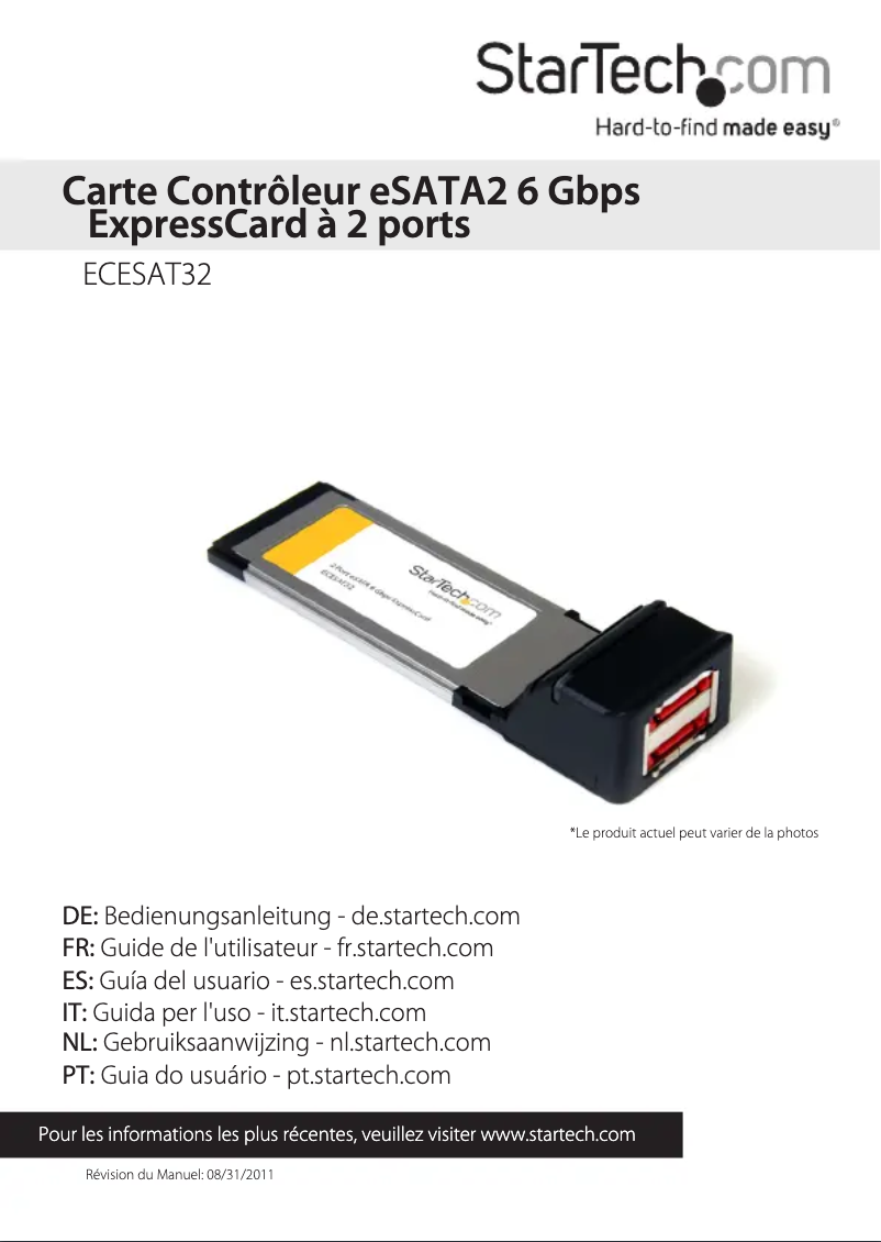 Page 1 of the manual User Manual StarTech.com ECESAT32