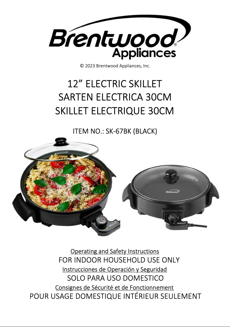 Page 1 de la notice Manuel utilisateur Brentwood SK-67BK