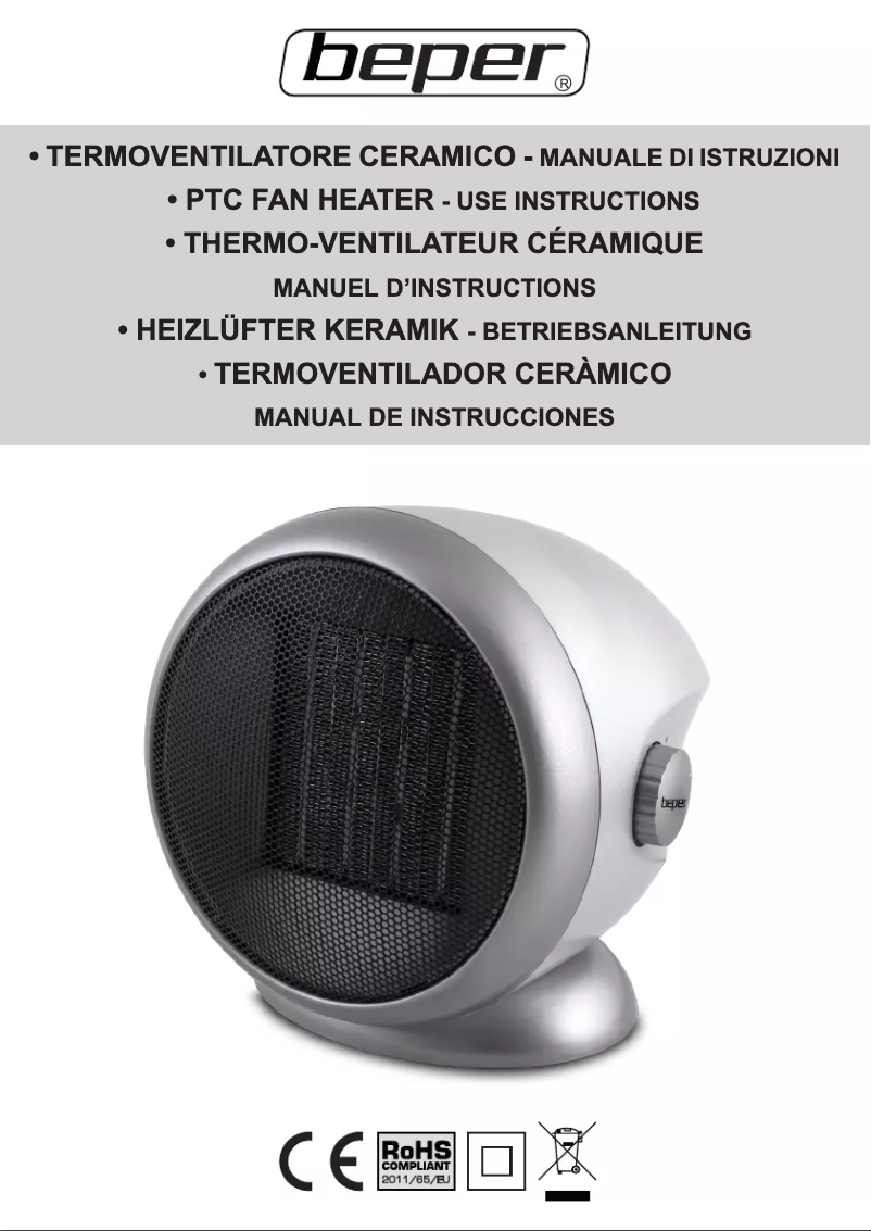 Page 1 de la notice Manuel utilisateur Beper RI.086