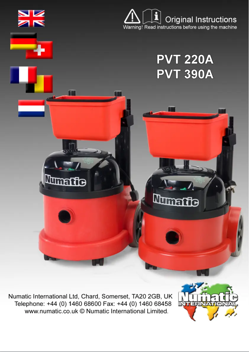 Página 1 del manual Manual de usuario Numatic PVT 220A