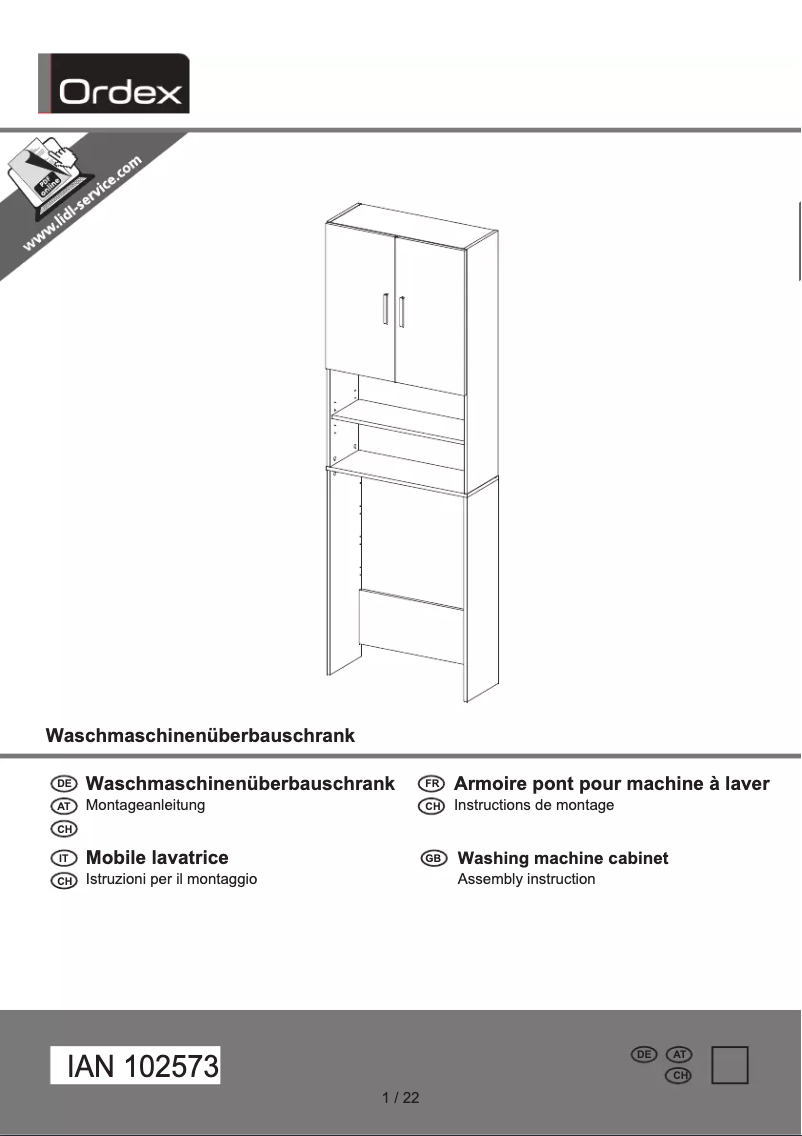 Page 1 de la notice Manuel utilisateur Ordex IAN 102573