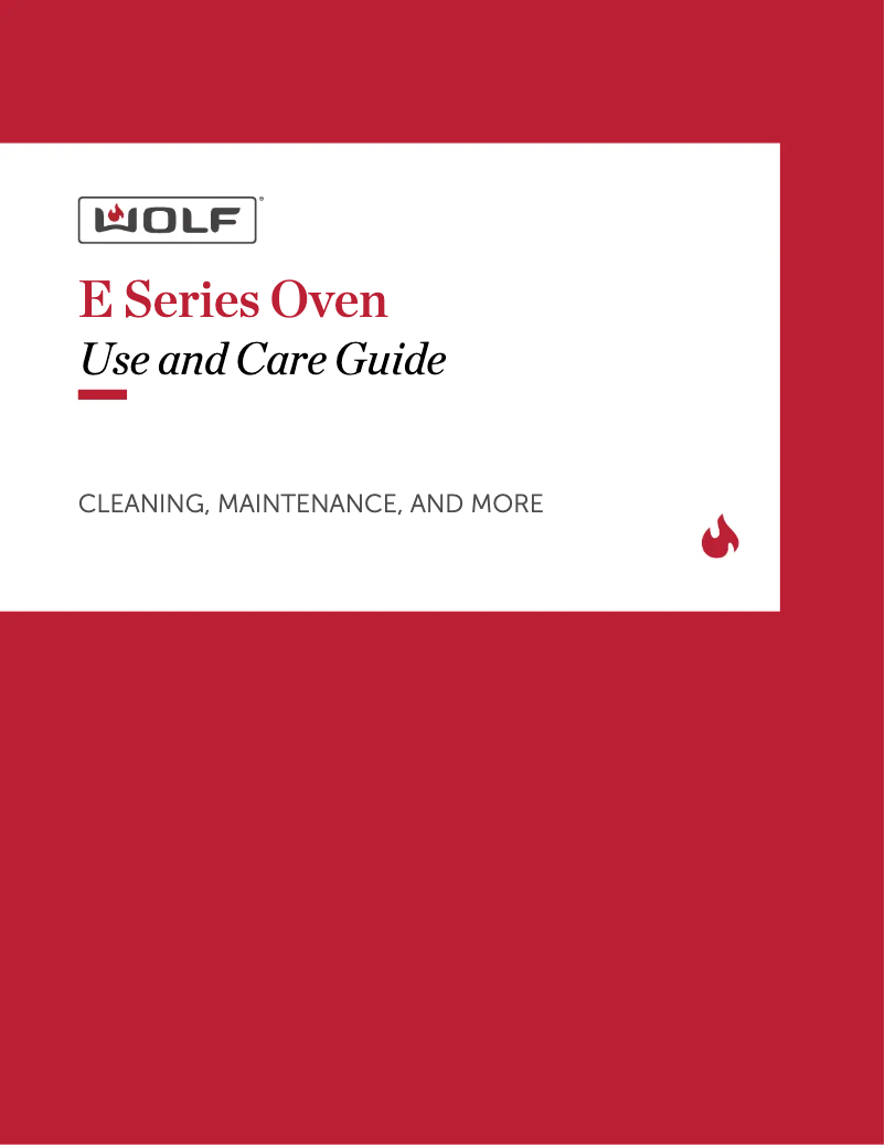 Page 1 de la notice Manuel d'utilisation et d'entretien Wolf DO3050PE